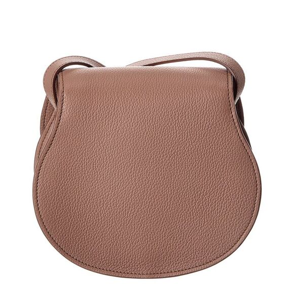 Chloé Marcie Small Leather Saddle Bag, Pink - Picture 2 of 4